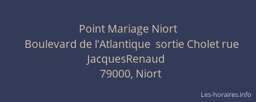 Point Mariage Niort