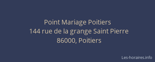Point Mariage Poitiers
