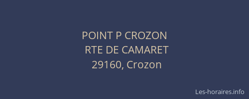 POINT P CROZON