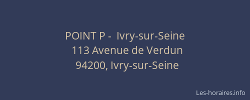 POINT P -  Ivry-sur-Seine