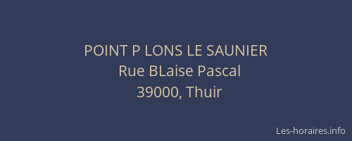 POINT P LONS LE SAUNIER