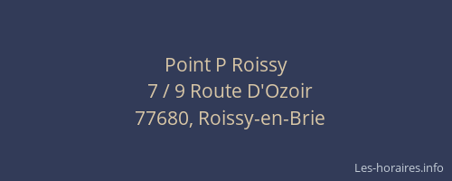 Point P Roissy
