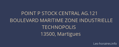 POINT P STOCK CENTRAL AG.121
