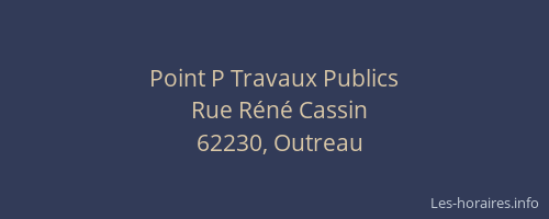 Point P Travaux Publics