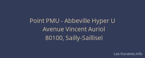 Point PMU - Abbeville Hyper U