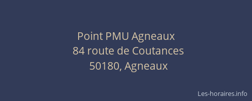 Point PMU Agneaux