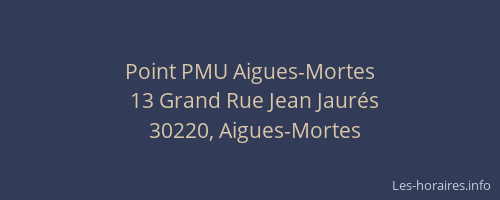 Point PMU Aigues-Mortes