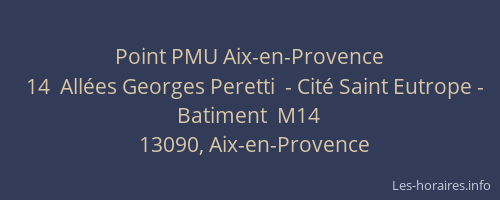 Point PMU Aix-en-Provence