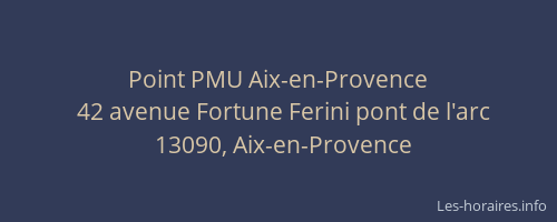 Point PMU Aix-en-Provence