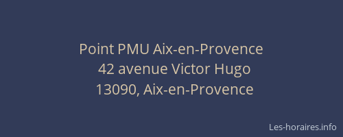 Point PMU Aix-en-Provence