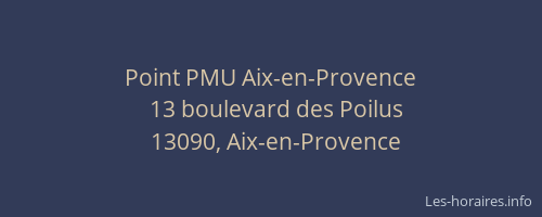 Point PMU Aix-en-Provence