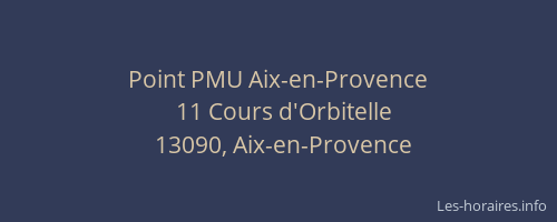 Point PMU Aix-en-Provence