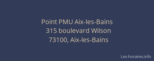 Point PMU Aix-les-Bains