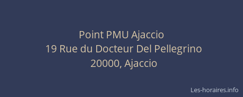 Point PMU Ajaccio