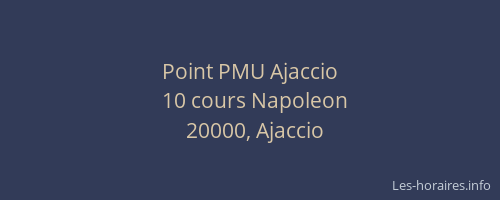 Point PMU Ajaccio