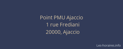 Point PMU Ajaccio
