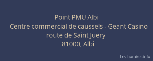 Point PMU Albi