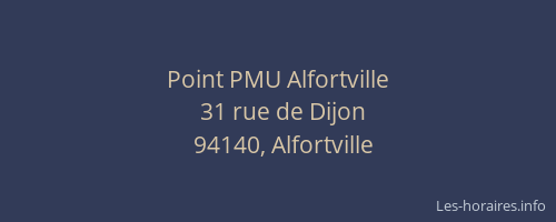 Point PMU Alfortville