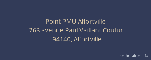 Point PMU Alfortville