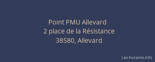 Point PMU Allevard