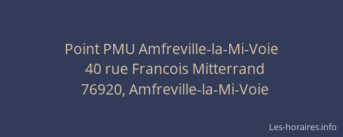 Point PMU Amfreville-la-Mi-Voie
