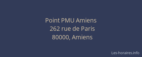 Point PMU Amiens