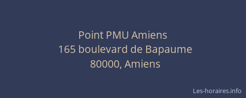 Point PMU Amiens