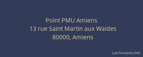 Point PMU Amiens