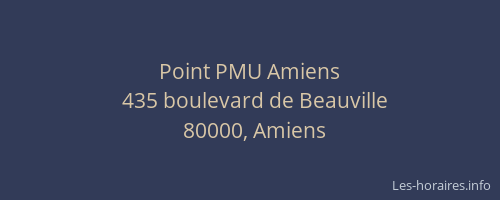 Point PMU Amiens