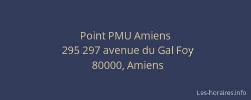Point PMU Amiens