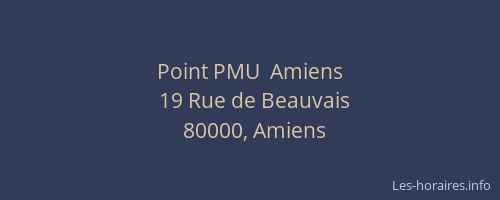 Point PMU  Amiens