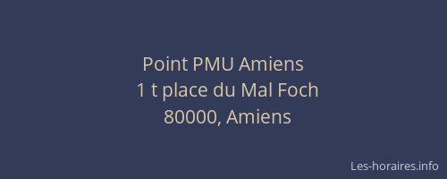 Point PMU Amiens