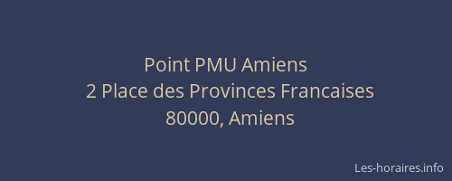 Point PMU Amiens