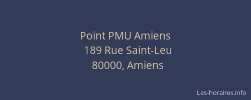 Point PMU Amiens