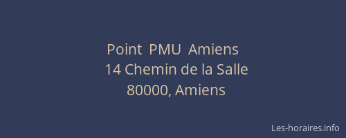 Point  PMU  Amiens