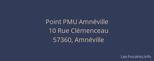 Point PMU Amn&eacute;ville