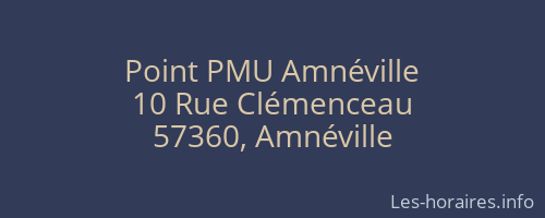 Point PMU Amnéville