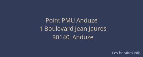 Point PMU Anduze