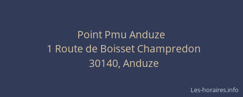 Point Pmu Anduze