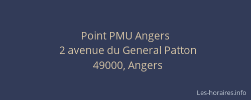 Point PMU Angers