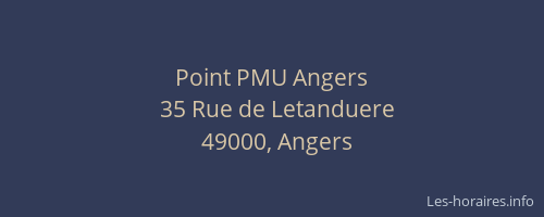 Point PMU Angers