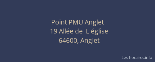 Point PMU Anglet