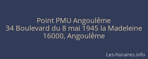 Point PMU Angoulême