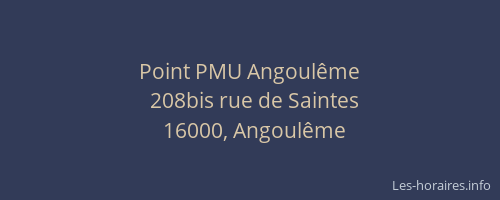 Point PMU Angoulême
