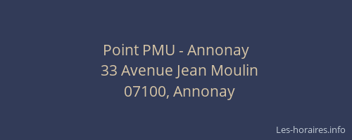 Point PMU - Annonay