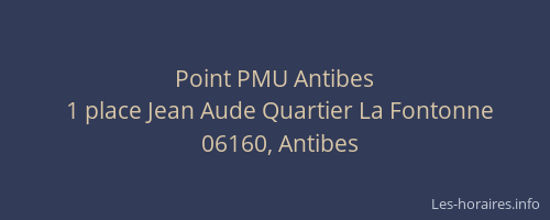 Point PMU Antibes
