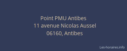 Point PMU Antibes