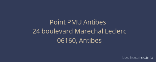 Point PMU Antibes