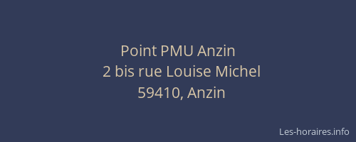Point PMU Anzin