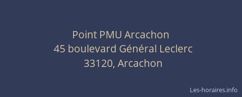 Point PMU Arcachon